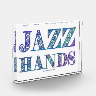 SlipperyJoe's künstlerische Jazz Hands lebendige F Fotoblock