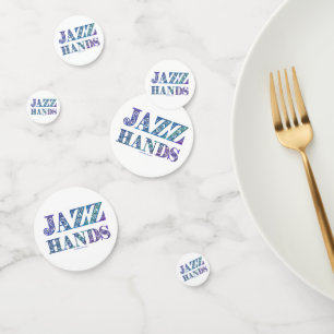 SlipperyJoe's künstlerische Jazz Hands lebendige F Konfetti
