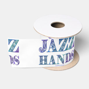 SlipperyJoe's künstlerische Jazz Hands lebendige F Satinband