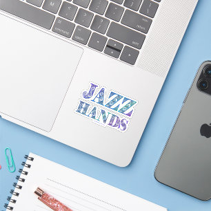 SlipperyJoe's künstlerische Jazzhände lebendige Fa Aufkleber