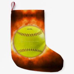 SlipperyJoe's künstlerische Softball in Flammen sc Kleiner Weihnachtsstrumpf