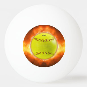 SlipperyJoe's künstlerische Softball in Flammen sc Tischtennisball