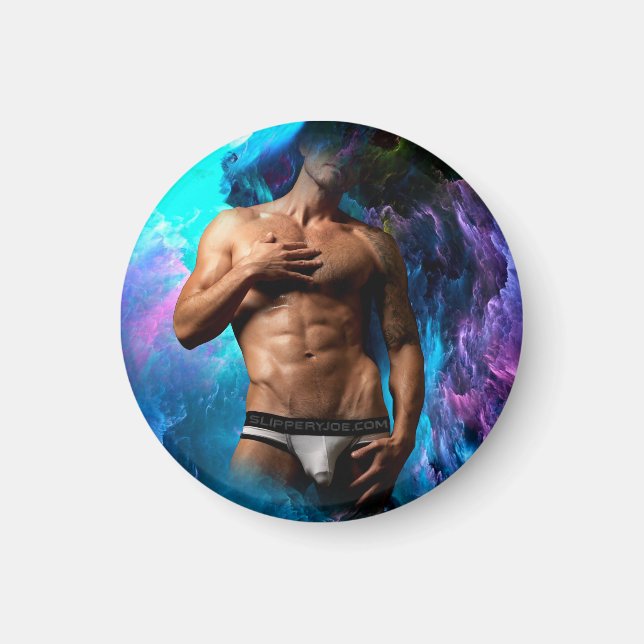 SlipperyJoe's künstlerische Unterwäsche Schwulenpr Magnet (Vorne)