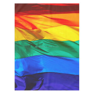 SlipperyJoe's künstlerische Wave Gay Pride Flagge Tischdecke