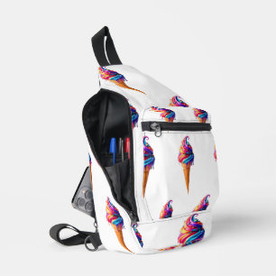 SlipperyJoe's lebendige Speisekarte mit Eis Crossbody Bag