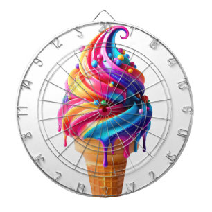 SlipperyJoe's lebendige Speisekarte mit Eis Dartscheibe