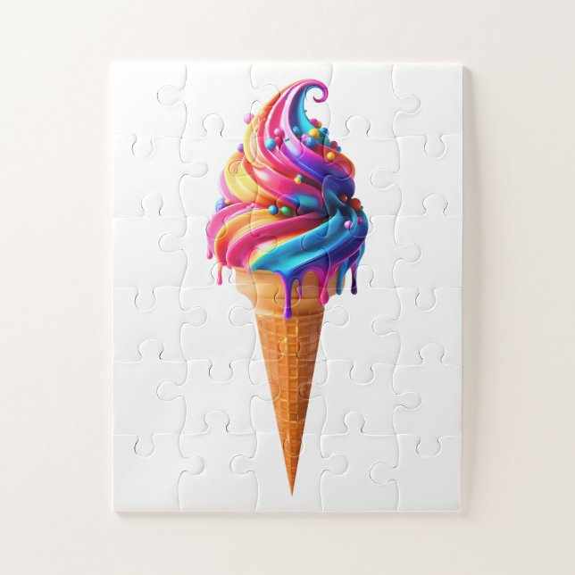 SlipperyJoe's lebendige Speisekarte mit Eis Puzzle (Vertikal)