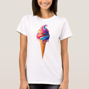 SlipperyJoe's lebendige Speisekarte mit Eis T-Shirt