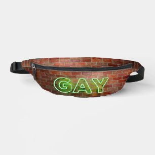 SlipperyJoe's lebendiger Neon Gay-Schild grünen St Bauchtasche
