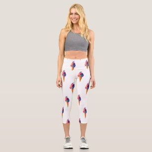 SlipperyJoe's lebhafter Eiscremekegel, ein Klassik Capri Leggings