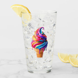 SlipperyJoe's lebhafter Eiscremekegel-Klassiker Glas