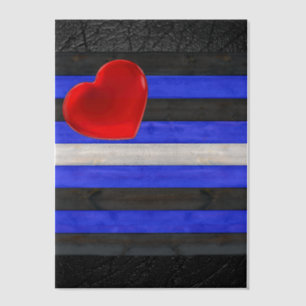 SlipperyJoe's Leder-Stolzflagge schwarz königsblau