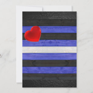 SlipperyJoe's Leder-Stolzflagge schwarz königsblau Feiertagskarte