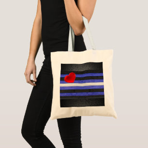 SlipperyJoe's Leder-Stolzflagge schwarz königsblau Tragetasche
