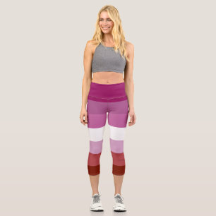 SlipperyJoe's Lesben-Pride-Fahne weiblicher Lipsti Capri Leggings