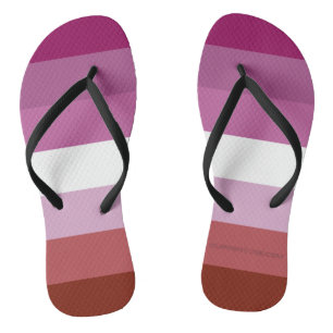 SlipperyJoe's Lesben-Pride-Fahne weiblicher Lipsti Flip Flops