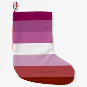 SlipperyJoe's Lesben-Pride-Fahne weiblicher Lipsti Kleiner Weihnachtsstrumpf