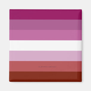 SlipperyJoe's Lesben-Pride-Fahne weiblicher Lipsti Magnet