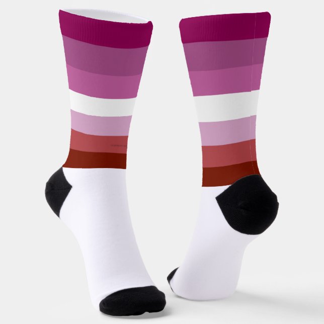SlipperyJoe's Lesben-Pride-Fahne weiblicher Lipsti Socken (Gewinkelt)