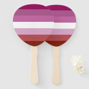SlipperyJoe's lesbische Pride-Flagge feminine Geme Fächer