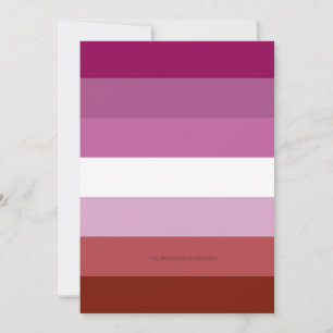SlipperyJoe's lesbische Pride-Flagge feminine Geme Feiertagskarte