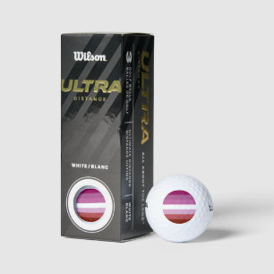 SlipperyJoe's lesbische Pride-Flagge feminine Geme Golfball