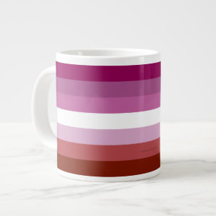 SlipperyJoe's lesbische Pride-Flagge feminine Geme Jumbo-Tasse