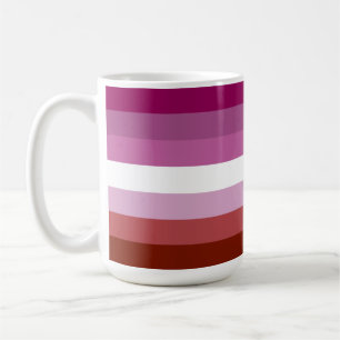 SlipperyJoe's lesbische Pride-Flagge feminine Geme Kaffeetasse