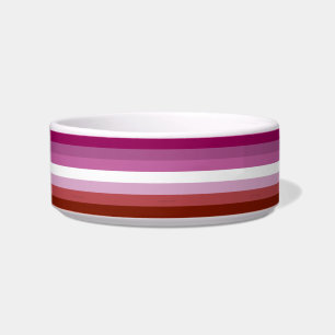 SlipperyJoe's lesbische Pride-Flagge feminine Geme Napf