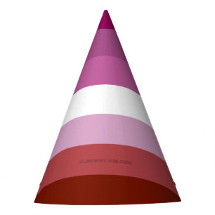 SlipperyJoe's lesbische Pride-Flagge feminine Geme Partyhütchen