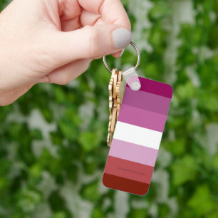 SlipperyJoe's lesbische Pride-Flagge feminine Geme Schlüsselanhänger