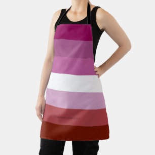 SlipperyJoe's lesbische Pride-Flagge feminine Geme Schürze