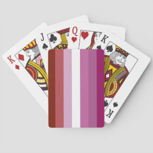 SlipperyJoe's lesbische Pride-Flagge feminine Geme Spielkarten