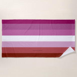 SlipperyJoe's lesbische Pride-Flagge feminine Geme Strandtuch