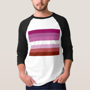 SlipperyJoe's lesbische Pride-Flagge feminine Geme T-Shirt