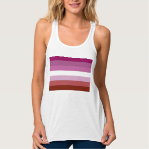 SlipperyJoe's lesbische Pride-Flagge feminine Geme Tank Top