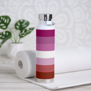 SlipperyJoe's lesbische Pride-Flagge feminine Geme Trinkflasche