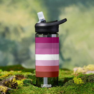 SlipperyJoe's lesbische Pride-Flagge feminine Geme Trinkflasche