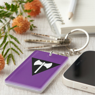 SlipperyJoe's Lesbische Pride Flaggen-Labors Symbo Schlüsselanhänger