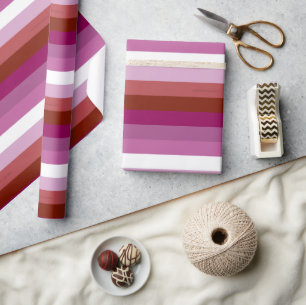 SlipperyJoe's lesbische Stolz-Fahnengemeinde Geschenkpapier