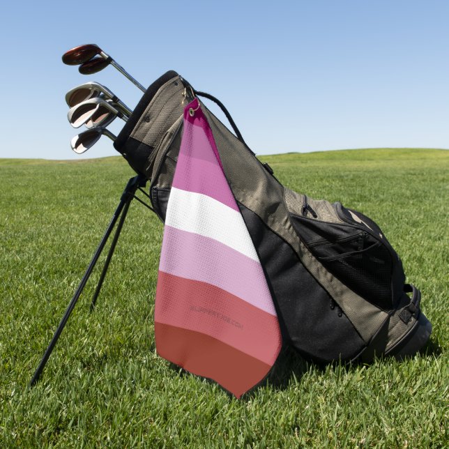 SlipperyJoe's lesbische Stolz-Fahnengemeinde Golfhandtuch (Gras)