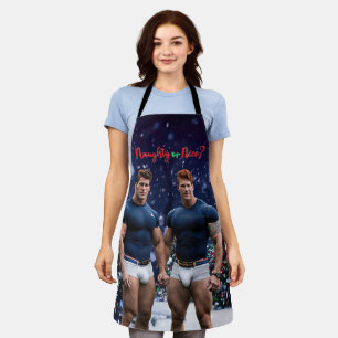 SlipperyJoes leuchtende Weihnachtsbäume zwei musku Schürze