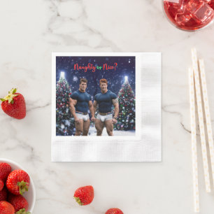 SlipperyJoes leuchtende Weihnachtsbäume zwei musku Serviette