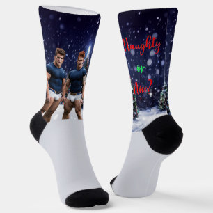 SlipperyJoes leuchtende Weihnachtsbäume zwei musku Socken
