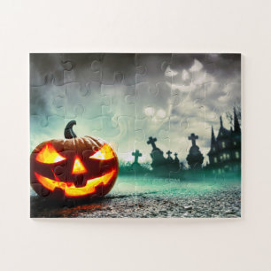 SlipperyJoe's leuchtender Kürbis-Halloween-Wa Puzzle