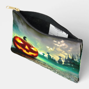 SlipperyJoe's leuchtender Kürbis-Halloween-Wa Zubehörtasche