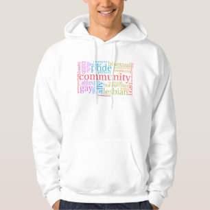 SlipperyJoe's LGBTQ+ Community Wortwolke Hoodie