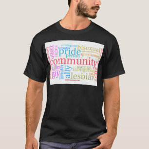 SlipperyJoe's LGBTQ+ Community Wortwolke T-Shirt