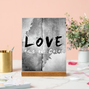 SlipperyJoe's Liebe hat kein farbiges Sprichwort S Acrylschild