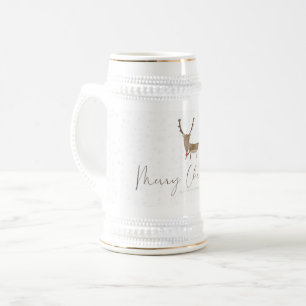 SlipperyJoe's Linienkunst-Silhouette Rentier minim Bierglas